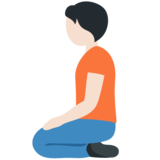 下跪者：浅肤色emoji素材一 160x160像素