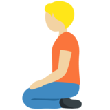 下跪者：中浅肤色emoji素材一 160x160像素