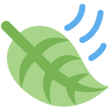 树叶在风中飘动emoji素材一 160x160像素