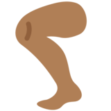 腿部：中黑肤色emoji素材一 160x160像素