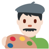 男艺术家：浅肤色emoji素材一 160x160像素