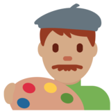 男艺术家：中等肤色emoji素材一 160x160像素