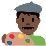 男艺术家：深色肤色emoji素材一 160x160像素