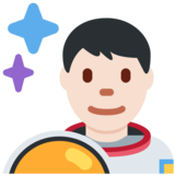 宇航员：浅肤色emoji素材一 160x160像素