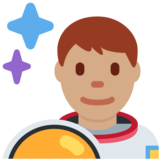 宇航员：中等肤色emoji素材一 160x160像素