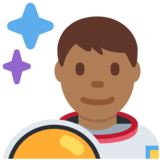 宇航员：中黑肤色emoji素材一 160x160像素