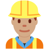 男建筑工人:中等肤色emoji素材一 160x160像素