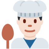 男厨师：浅肤色emoji素材一 160x160像素