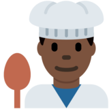 男厨师：深色肤色emoji素材一 160x160像素