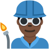 工厂男人：深色肤色emoji素材一 160x160像素