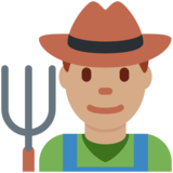 男农民：中等肤色emoji素材一 160x160像素