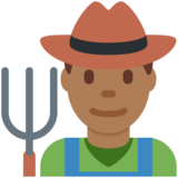 男农民：中黑肤色emoji素材一 160x160像素
