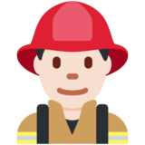 男消防员：浅肤色emoji素材一 160x160像素