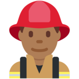 男消防员:中黑肤色emoji素材一 160x160像素