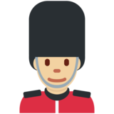 男警卫：中浅肤色emoji素材一 160x160像素