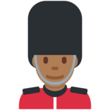 男警卫：中黑肤色emoji素材一 160x160像素