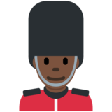 男警卫：深色肤色emoji素材一 160x160像素