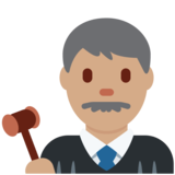 男法官：中等肤色emoji素材一 160x160像素