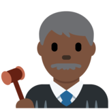 男法官：深色肤色emoji素材一 160x160像素