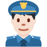 男警官：浅肤色emoji素材一 160x160像素