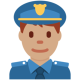 男警官：中等肤色emoji素材一 160x160像素