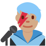 男歌手：中等肤色emoji素材一 160x160像素