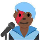 男歌手：黑肤色emoji素材一 160x160像素