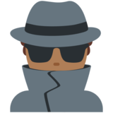 男侦探：中黑肤色emoji素材一 160x160像素