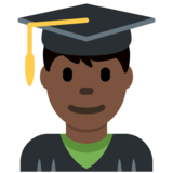 男学生：深色肤色emoji素材一 160x160像素