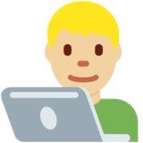 男技术员：中浅肤色emoji素材一 160x160像素