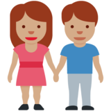 男女牵手：中等肤色emoji素材一 160x160像素