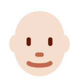 男：肤色浅，秃顶emoji素材一 160x160像素