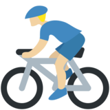男子自行车运动:中浅肤色emoji素材一 160x160像素