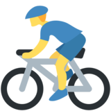 男子自行车emoji素材一 160x160像素