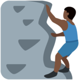 爬人：深色肤色emoji素材一 160x160像素