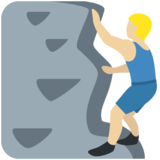 正在攀爬的人：中浅肤色emoji素材一 160x160像素