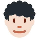 男：肤色浅，卷发emoji素材一 160x160像素