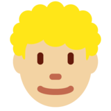 男士：中浅肤色，卷发emoji素材一 160x160像素