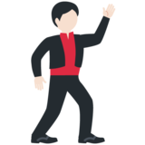 男子舞蹈：浅肤色emoji素材一 160x160像素