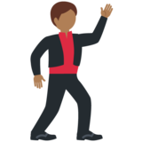 男子舞蹈：中黑肤色emoji素材一 160x160像素