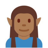 男精灵：中黑肤色emoji素材一 160x160像素