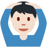 做“好”手势的男人：浅肤色emoji素材一 160x160像素