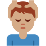 男士按摩：中等肤色emoji素材一 160x160像素