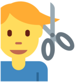 男人理发emoji素材一 160x160像素