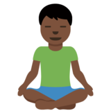 打坐的男人：肤色暗淡emoji素材一 160x160像素