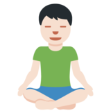 打坐的男人：浅肤色emoji素材一 160x160像素