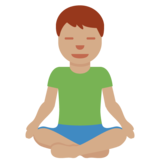 打坐的男人：中等肤色emoji素材一 160x160像素