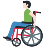 手动轮椅男：肤色浅emoji素材一 160x160像素
