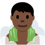 潮湿房间里的男人：深色肤色emoji素材一 160x160像素