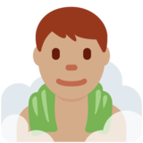 蒸汽房男士：中等肤色emoji素材一 160x160像素
